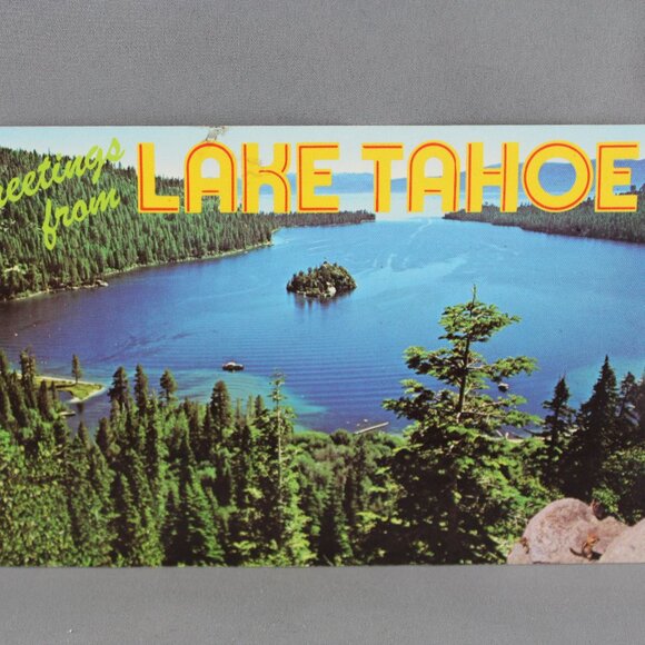 Vintage Postcard - Welcome From Lake Tahoe Emerald Bay - Dexter Press - Picture 1 of 3